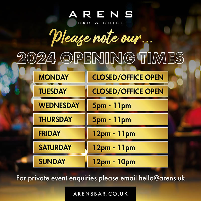 New opening Hours
